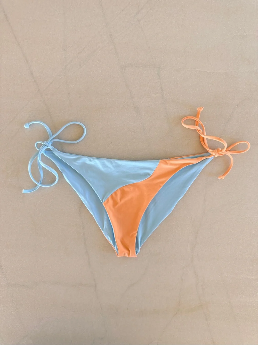 L*Space Dani Colorblock String Bikini Bottom Tangy Sky Blue XL